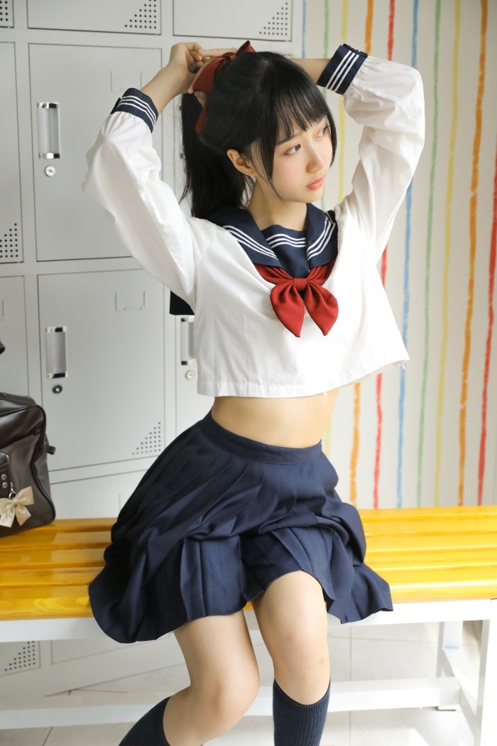 网荭coser@木绵绵OwO – 绵相随 JK俏皮水手服 [18P/56MB]插图1