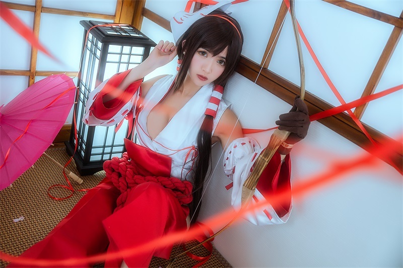 网荭Coser@鳗鱼霏儿 – 红色巫女 [19P/142MB]插图1