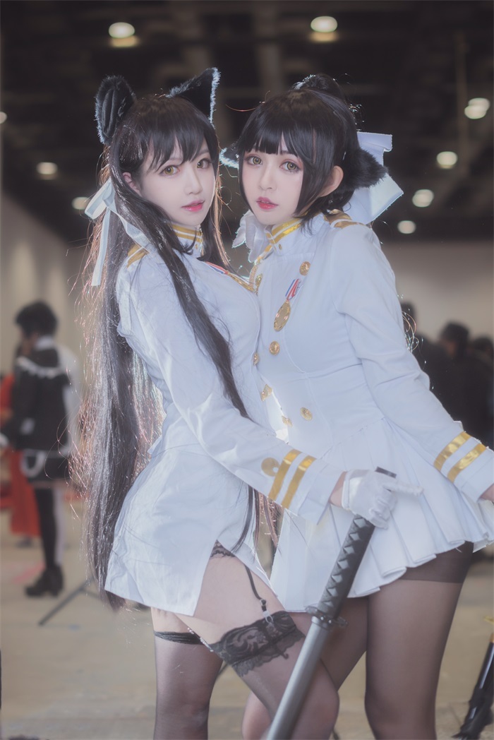 人气动漫Coser@Shika小鹿鹿 爱宕至服兽耳黑丝 [50P/309MB]插图
