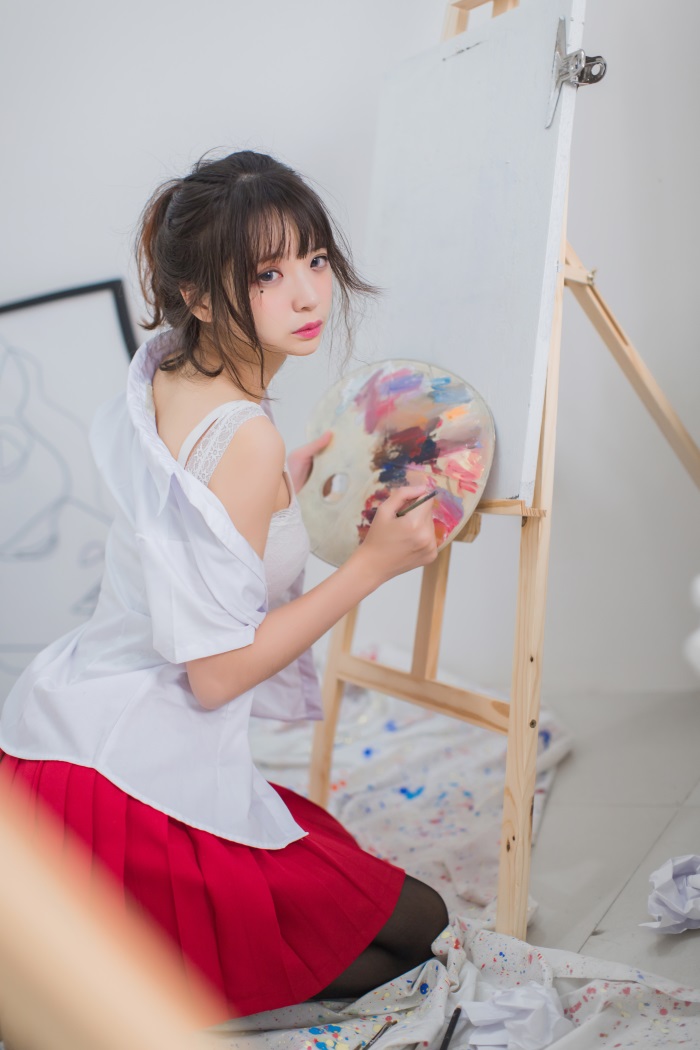 网荭Coser@疯猫ss -绝美画室JK [23P/172MB]插图2