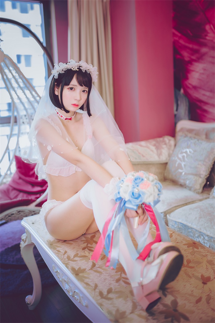 网荭Coser@疯猫ss – 梦中的婚礼 洁白的婚纱 [49P/319MB]插图2