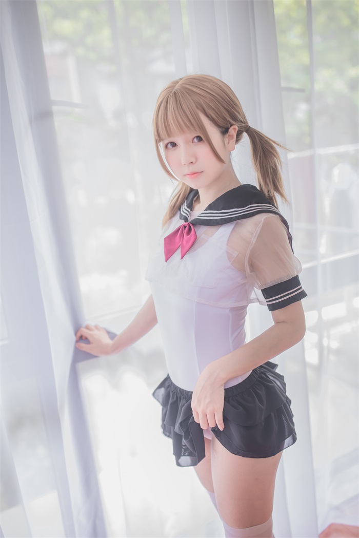 白金Saki写真 – 学生白丝至服 [17P/87MB]插图2